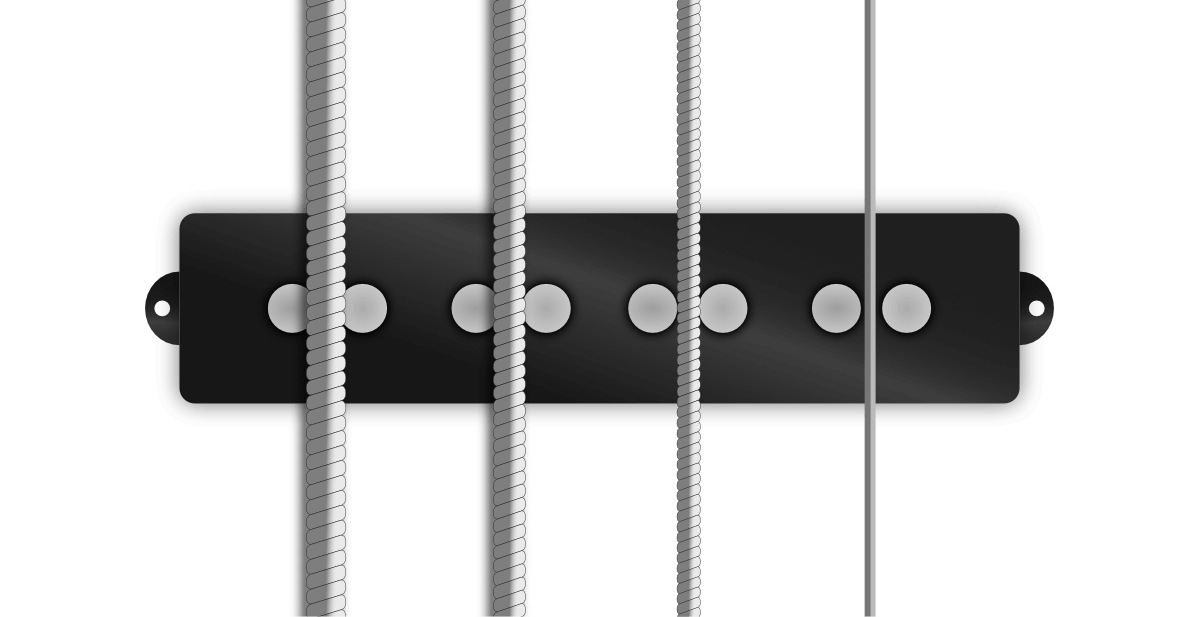 An example of bass string spacing