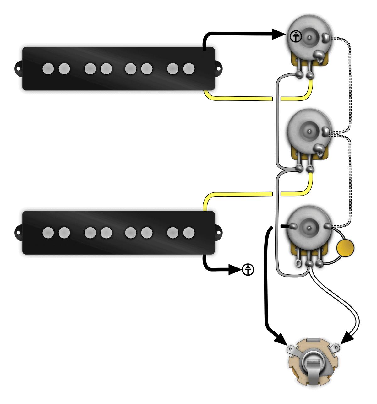 Jazz Bass Pickup Installation