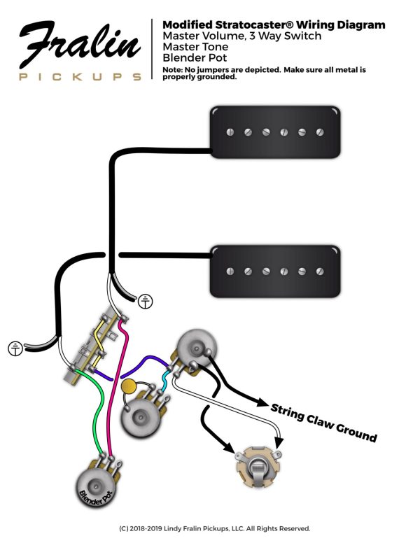 Soapbar P90 Strat Wiring Diagram - Fralin Pickups