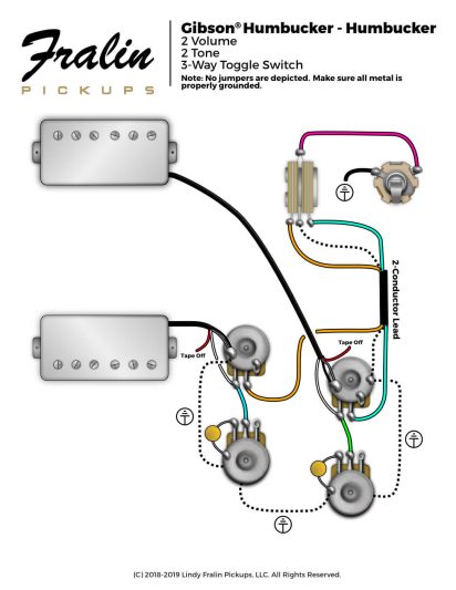 Fralin Pickups Wiring Diagrams - Gibson Les Paul Wiring (3-Conductor)