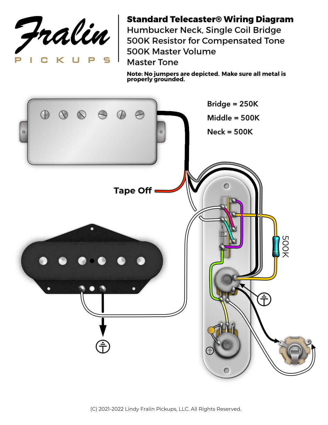 Hs Telecaster Wiring Diagram Version 2 Fralin Pickups