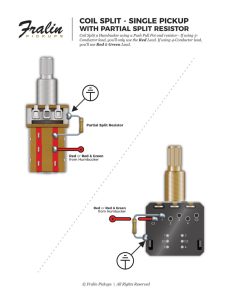 Coil Split Pickup With Partial Split Resistor