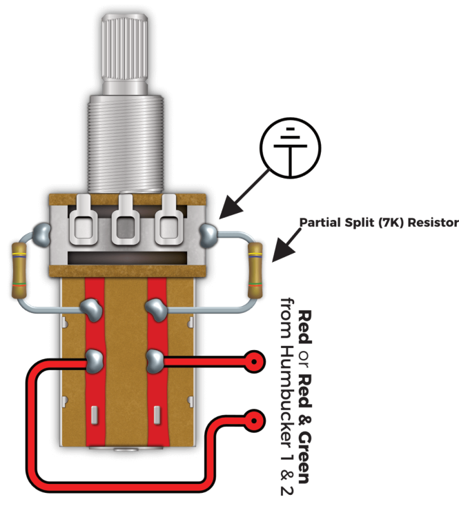 Coil Split two Pickups at once with Partial Split Resistors (Alpha)